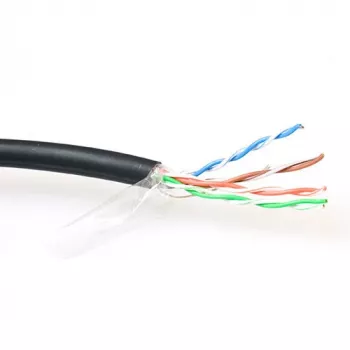 Pataisos laidas ACT CAT5E F/UTP LSZH vytas juodas 100 m