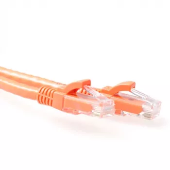 ACT Orange 5 m U/UTP CAT6A jungiamasis kabelis su RJ45 jungtimis, be užkabliukų