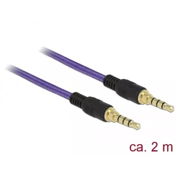 Garso kabelis 3,5 mm DeLOCK 85599 2 m violetinis