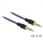 Garso kabelis 3,5 mm DeLOCK 85599 2 m violetinis