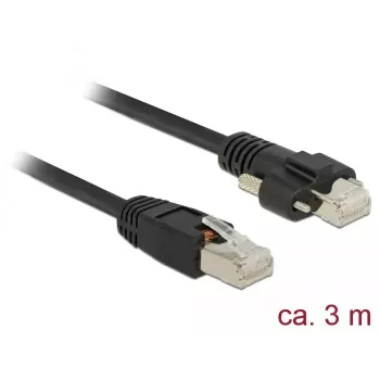 DeLOCK 85669 tinklo kabelis RJ-45 Cat6 3 m juodas