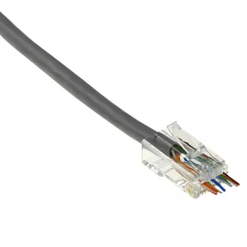 ACT RJ45 (8P/8C) CAT6 easyconnect neekranuotas modulinis jungiklis apvaliam kabeliui su vientisais arba suvytais laidininkais