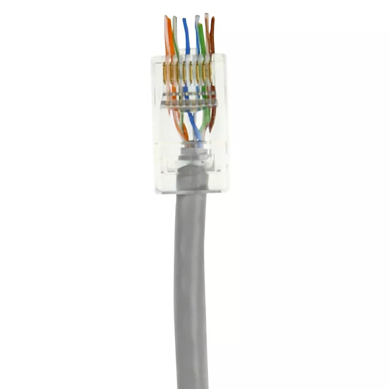 ACT RJ45 (8P/8C) CAT6 easyconnect neekranuotas modulinis jungiklis apvaliam kabeliui su vientisais arba suvytais laidininkais