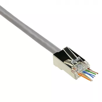 ACT RJ45 (8P/8C) CAT6 easyconnect ekranuotas modulinis jungtis apvaliam kabeliui su vientisais arba suvytais laidininkais