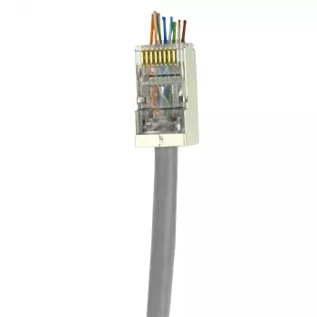ACT RJ45 (8P/8C) CAT6 easyconnect ekranuotas modulinis jungtis apvaliam kabeliui su vientisais arba suvytais laidininkais