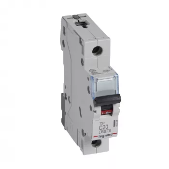 Legrand TX3 automatinis jungiklis vienpolis C charakteristika 20A 6kA