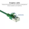ACT Green 3 m LSZH U/FTP CAT6A plonas duomenų centro jungiamasis kabelis su apsauga nuo užsikabinimo ir RJ45 jungtimis