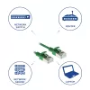 ACT Green 1,5 m LSZH U/FTP CAT6A plonas jungiamasis kabelis su apsauga nuo užkabinimo ir RJ45 jungtimis