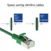 ACT Green 0.25 m LSZH U/FTP CAT6A plonas jungiamasis kabelis su apsauga nuo užkabinimo ir RJ45 jungtimis