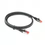 ACT Black 20 m CAT6A U/FTP PVC didelio lankstumo tinkle neįsipainiojantis jungiamasis kabelis su RJ45 kištukais