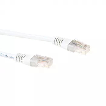 ACT White 1,0 m LSZH U/UTP CAT6 jungiamasis kabelis su RJ45 jungtimis