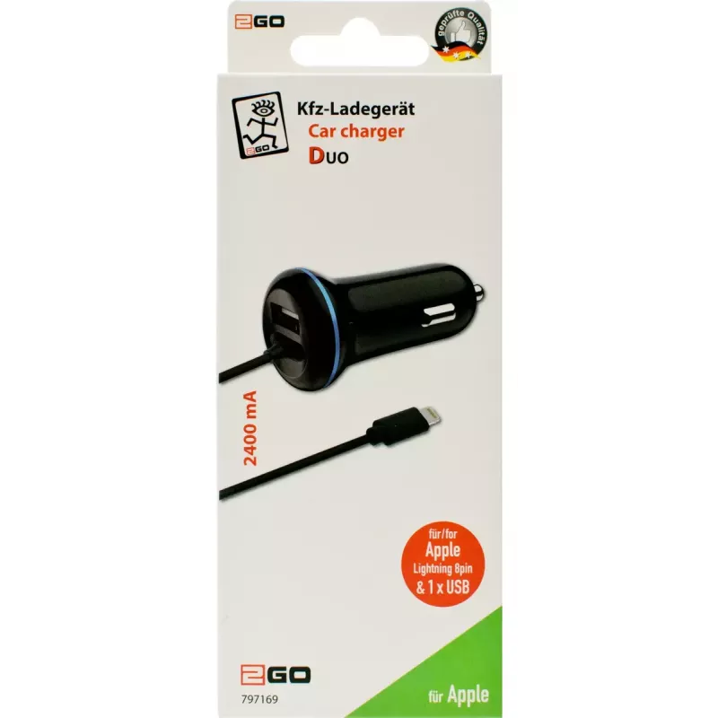 Automobilinis įkroviklis 2GO 797169 Universal Black Cigar Lighter Auto 12/24V