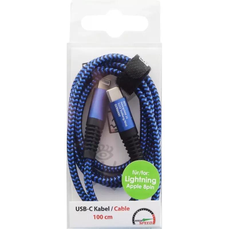 Lightning laidas 2GO 797196 1 m Mėlyna USB C