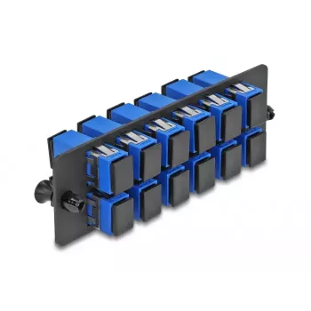 DeLOCK SC Simplex UPC 12 prievadų adapterio skydelis, mėlynas