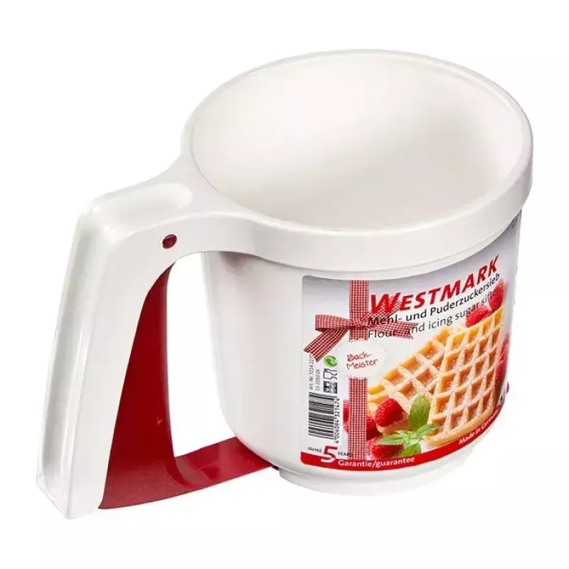Miltų sijotuvas Westmark 32142270, plastikinis, baltas, Ø 10,8 cm, aukštis 110 mm