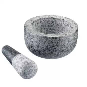 Grūstuvė ir skiedinys Westmark Granit pilka – granitas, Ø 13 cm, 131×131 mm
