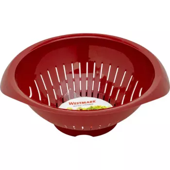 Virtuvinis sietelis Westmark 2424227R, plastikinis, apvalus, 25 cm skersmens, raudonas