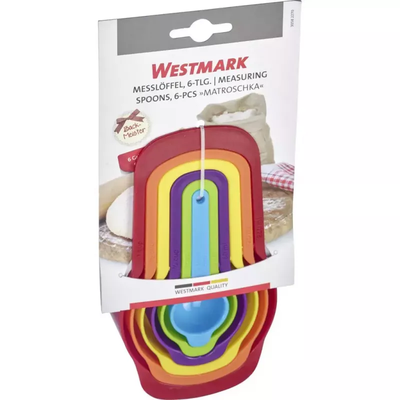 Matavimo samtelėliai Westmark Matroschka 6 vnt., polipropilenas, iki 170 mm, įvairiaspalviai