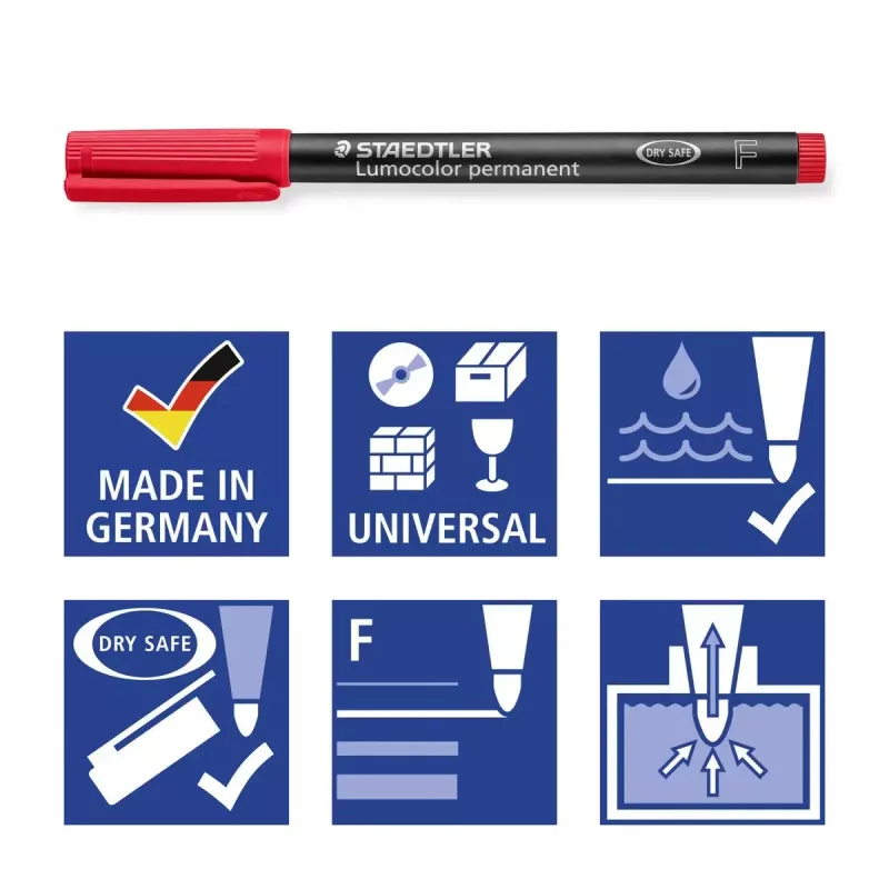 Staedtler Lumocolor nuolatinis markeris 318 geltona 1 vnt.