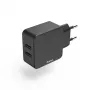 Hama 00223371 universalus sieninis įkroviklis 2xUSB-A 12W juodas