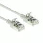 ACT pilkas 7 m LSZH U/FTP CAT6A plonas tinklo kabelis su apsauga nuo užkabinimo ir RJ45 jungtimis