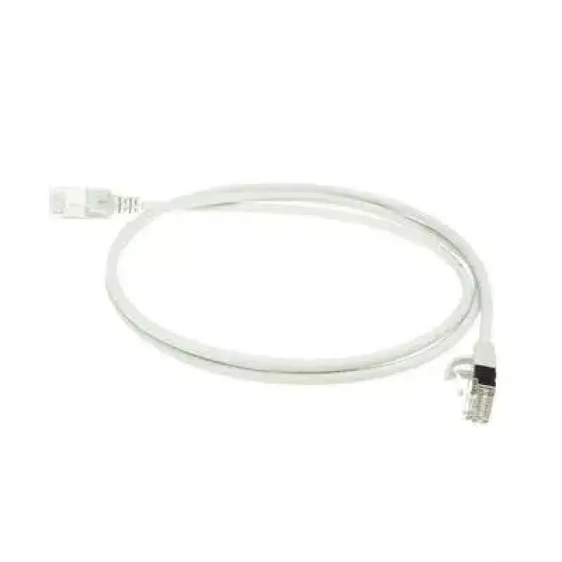 ACT pilkas 10 m LSZH U/FTP CAT6A plonas centrinis pataisymo laidas su apsauga nuo užkabinimo ir RJ45 jungtimis