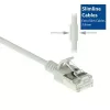 ACT pilkas 10 m LSZH U/FTP CAT6A plonas centrinis pataisymo laidas su apsauga nuo užkabinimo ir RJ45 jungtimis