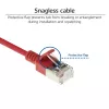 ACT Red 7m LSZH U/FTP CAT6A plonas lizdinis kabelis su apsauga nuo užkliuvimo ir RJ45 jungtimis