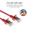 ACT Red 10 m LSZH U/FTP CAT6A plonas jungiamasis kabelis su apsaugotais RJ45 kištukais
