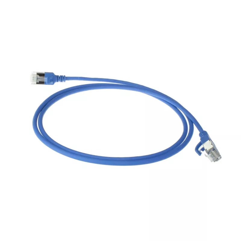 ACT Blue 7 m LSZH U/FTP CAT6A plonas lizdinis pataikinis kabelis su RJ45 jungtimis