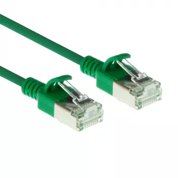 ACT Green 7 m LSZH U/FTP CAT6A plonas jungiamasis kabelis su apsauga nuo užsikabinimo ir RJ45 jungtimis
