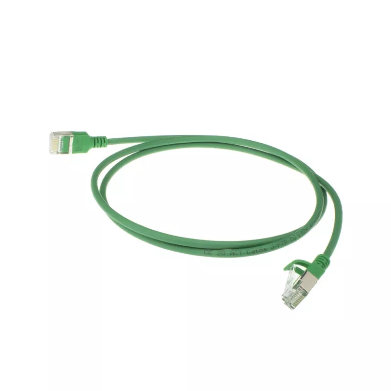 ACT Green 10 m LSZH U/FTP CAT6A plonas jungiamasis kabelis su RJ45 kištukais