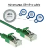 ACT Green 10 m LSZH U/FTP CAT6A plonas jungiamasis kabelis su RJ45 kištukais