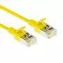 ACT geltonas 7 m LSZH U/FTP CAT6A plonas lizdinis pataisos kabelis su RJ45 jungtimis