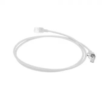 ACT White 1,5 m LSZH U/FTP CAT6A plonas lizdinis pataisymo kabelis su RJ45 jungtimis