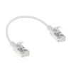 ACT White 0,25 m LSZH U/FTP CAT6A plonas jungiamasis kabelis su apsauga nuo užkliuvimo ir RJ45 jungtimis