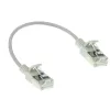 ACT pilkas 0,15 m LSZH U/FTP CAT6A plonas jungiamasis kabelis su apsaugotais RJ45 kištukais