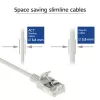 ACT pilkas 0,15 m LSZH U/FTP CAT6A plonas jungiamasis kabelis su apsaugotais RJ45 kištukais