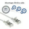 ACT pilkas 0,15 m LSZH U/FTP CAT6A plonas jungiamasis kabelis su apsaugotais RJ45 kištukais