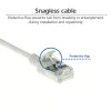 ACT pilkas 0,15 m LSZH U/FTP CAT6A plonas jungiamasis kabelis su apsaugotais RJ45 kištukais