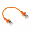 ACT Orange 0,5 m LSZH U/FTP CAT6A plonas pataisymo laidas su apsauga nuo užkliuvimo, RJ45 jungtimis