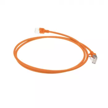 ACT Orange 1 m LSZH U/FTP CAT6A plonas lizdinis kabelis su RJ45 jungtimis