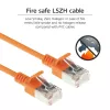 ACT Orange 1 m LSZH U/FTP CAT6A plonas lizdinis kabelis su RJ45 jungtimis