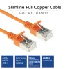 ACT Orange 7 m LSZH U/FTP CAT6A plonas duomenų centro jungiamasis kabelis su apsaugotais RJ45 kištukais