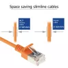 ACT Orange 10 m LSZH U/FTP CAT6A plonas lizdinis kabelis su užkabinimo apsauga RJ45 jungtimis
