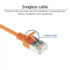 ACT Orange 10 m LSZH U/FTP CAT6A plonas lizdinis kabelis su užkabinimo apsauga RJ45 jungtimis