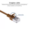 ACT Brown 1 m LSZH U/FTP CAT6A plonas lizdinis kabelis su RJ45 jungtimis