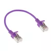 ACT Purple 0,5 m LSZH U/FTP CAT6A plonas lizdinis pataisos kabelis su apsaugotais RJ45 jungtimis