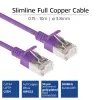 ACT Purple 10 m LSZH U/FTP CAT6A plonas duomenų centro jungiamasis kabelis su apsaugotais RJ45 kištukais