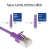 ACT Purple 10 m LSZH U/FTP CAT6A plonas duomenų centro jungiamasis kabelis su apsaugotais RJ45 kištukais